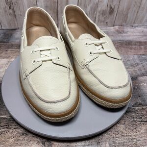 Vionic Bay Women’s Cream Leather Loafers Size 10 M